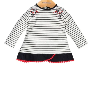 Robe Melba Bleu marine et écru