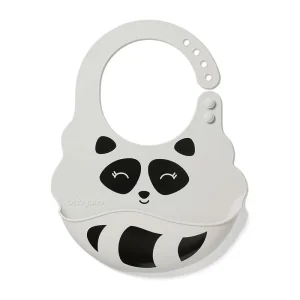 Bavoir Récupérateur ajustable en silicone, gris: Babyono