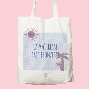 Sac à personnaliser - La maîtresse fait bronzette